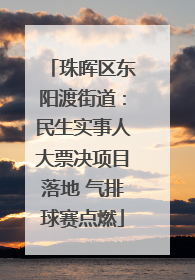 珠晖区东阳渡街道：民生实事人大票决项目落地 气排球赛点燃