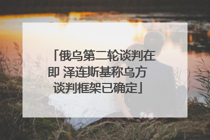 俄乌第二轮谈判在即 泽连斯基称乌方谈判框架已确定