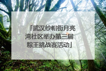 武汉纱帽街月亮湾社区举办第三届粽王挑战赛活动