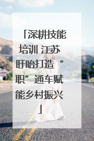 深耕技能培训 江苏盱眙打造“职”通车赋能乡村振兴