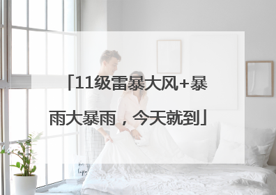 11级雷暴大风+暴雨大暴雨，今天就到